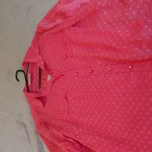 Avenue sheer top with sewn in cami